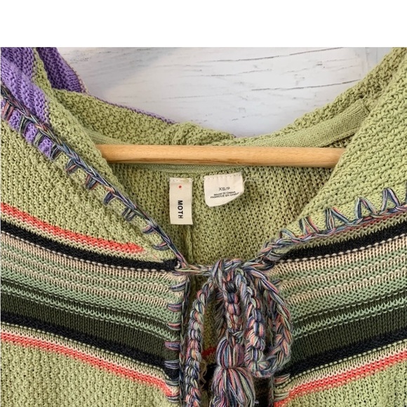 Anthropologie Moth Calexico Hooded Striped Poncho - Picture 5 of 9